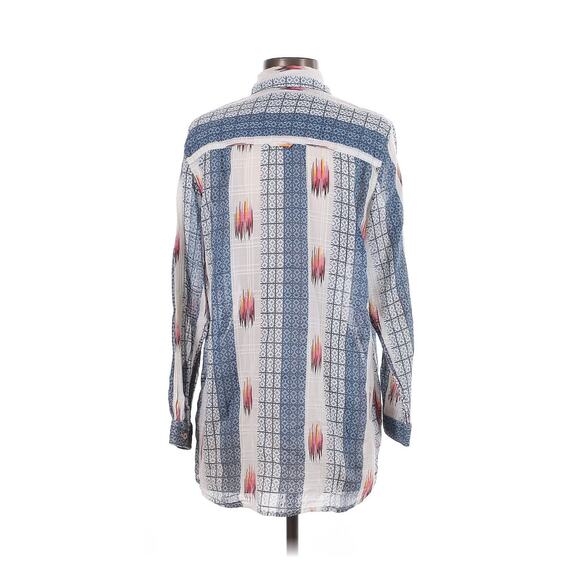 The Territory Ahead Shirt Ikat Print Western Button Down Red White Blue Print S - Picture 2 of 3